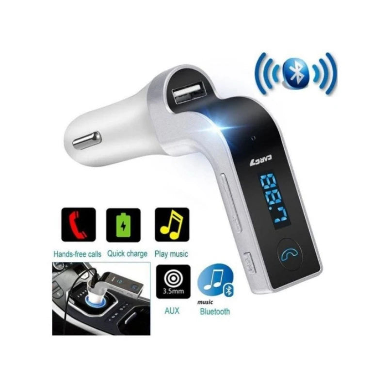 Carregador Para Carro, Veicular Bluetooth, Fm Transmissor G7 Mp3