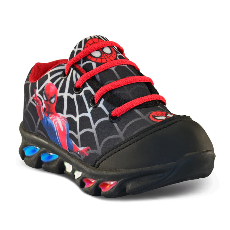 tenis de led infantil masculino homem aranha