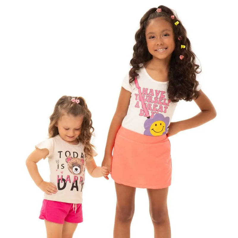 Kit com 4 Conjuntos de Roupa Infantil Menina Verão