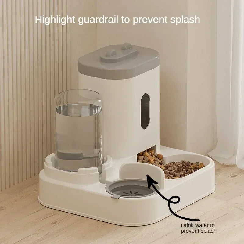 Dispensador automático de alimentação e água para gatos